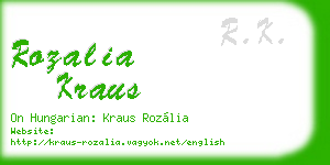 rozalia kraus business card